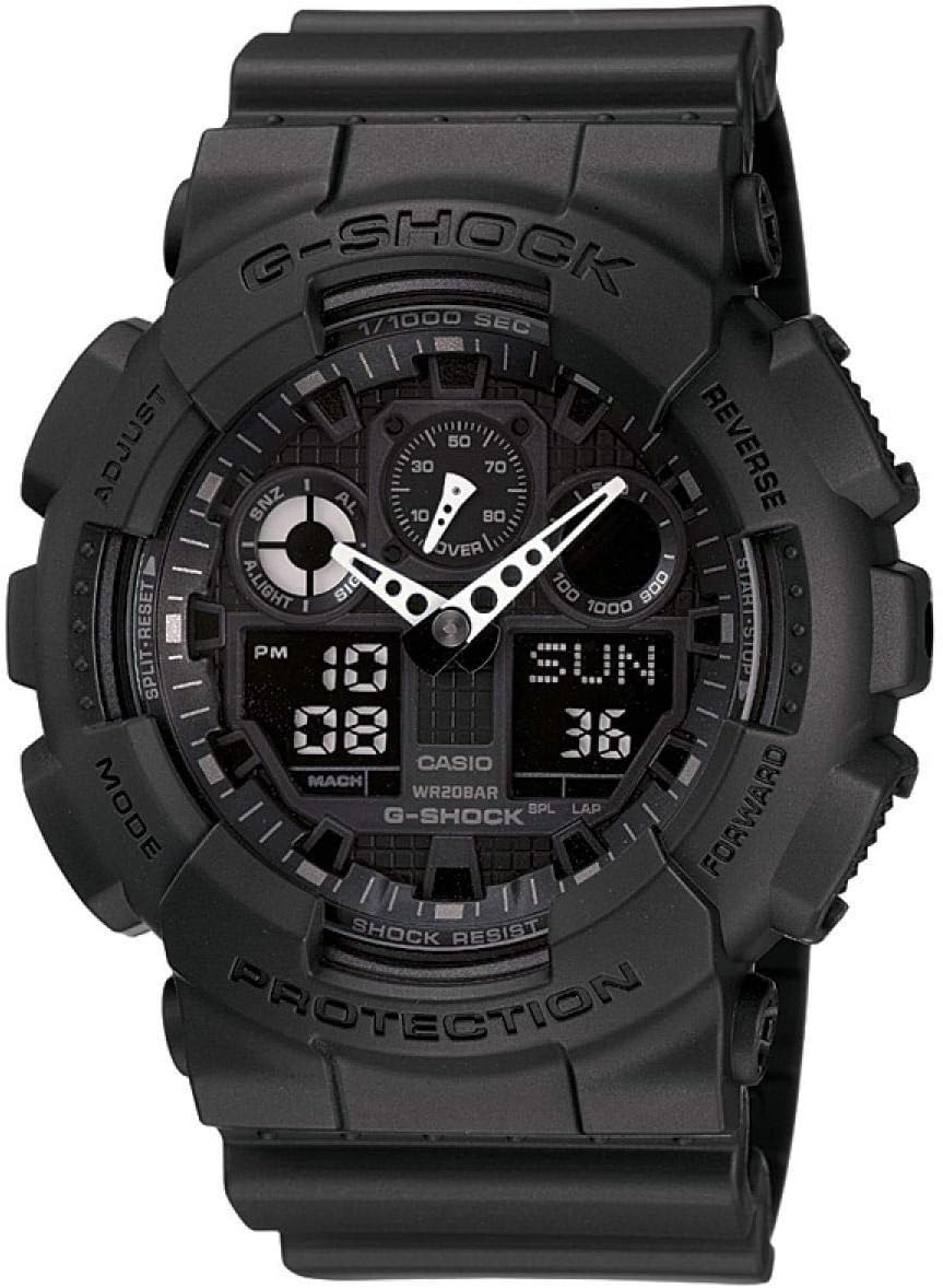 Casio G-Shock Men's Watch in Resin with Anti Slip Over Sized Buttons - Water Resistant & Anti Magnetic
